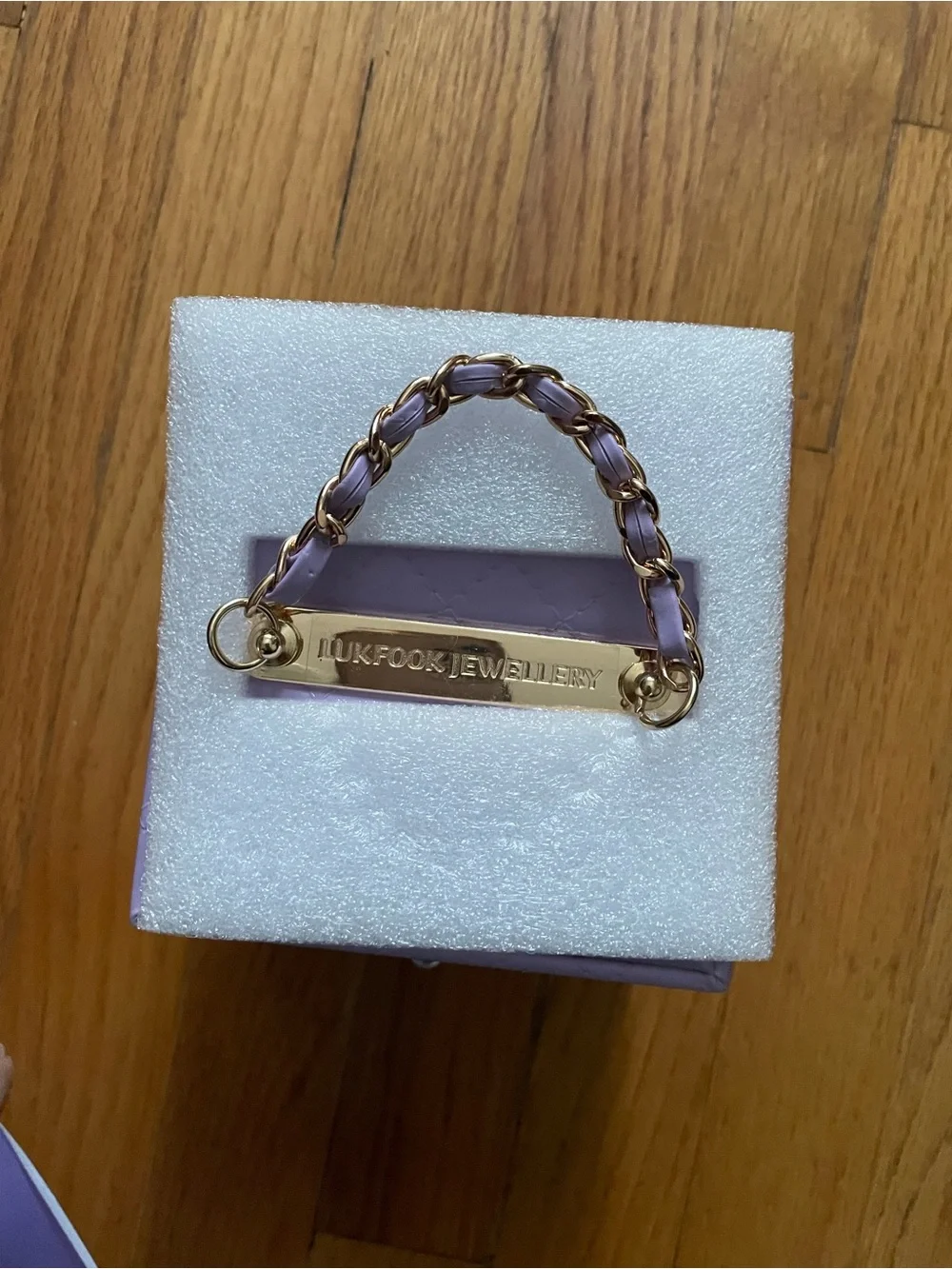Purple Jewelry Organizer Box with Mirror - Unbranded Velvet Finish